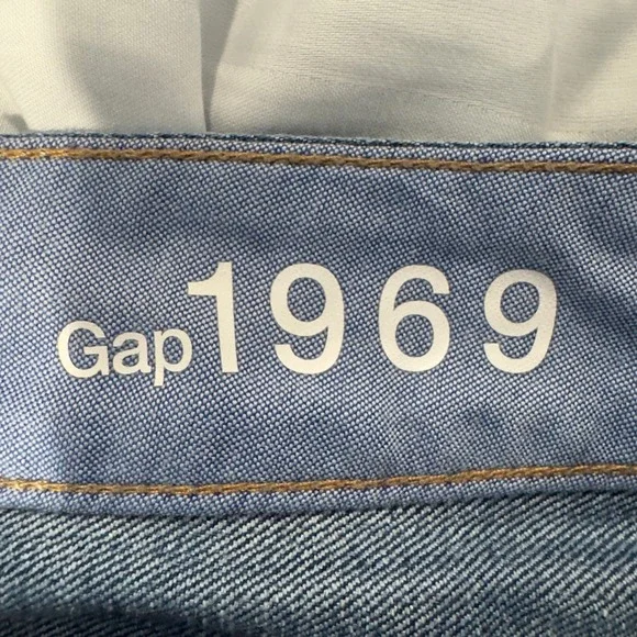 GAP 1969 Women's Size 12 Perfect Boot Jeans Dark Wash Double Button 33" Inseam - Picture 6 of 10